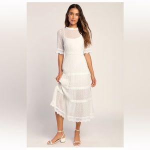NWT size large lulus white dress